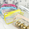 Transparent PVC Waterproof Cosmetic Bag with Zipper Closure Travel Toiletries Makeup Case Custom Logo Printed Packaging
