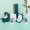 Wholesale Luxury White PU Leather Small Travel Jewelry Box Luxury Gift Packaging for Ring and Necklace Storage Case
