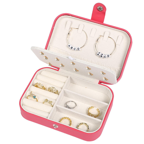 2022 Personalized Organizer Packaging Boxes Ring Earring Pendant Bracelet Zipper Closure Leather Jewelry Storage Box