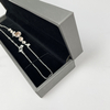 High End Custom Logo Printed Necklace Bracelet Jewelry Packaging Box Long Leather Gift Box Long Chain Jewelry Case