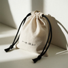 Eco-friendly Custom Cotton Jute Jewelry Pouch Small Hemp Linen Drawstring Sacks with Burlap Logo Printed Jewelry Bag Comb Gifts