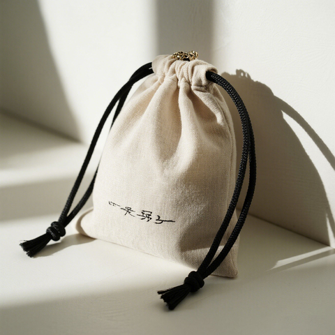 Eco-friendly Custom Cotton Jute Jewelry Pouch Small Hemp Linen Drawstring Sacks with Burlap Logo Printed Jewelry Bag Comb Gifts