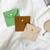 Custom Logo Printed Microfiber Fabric Jewelry Pouch Small Personalized Storage for Display with Flap for Gift Storage