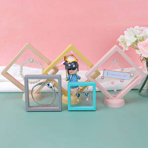 Wholesale 7x7 Transparent PE Suspension Box Multicolor Square Pattern Thin Film Jewelry Storage with Gift Packaging Usage