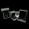 Custom Logo Gift Bracelet Necklace Jewelry Package Shape Jewelry Set Box Black Flip Top Magnetic Jewelry Box
