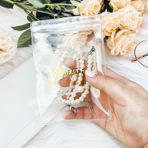 Transparent Self Sealing Adhesive Pouch PVC Bag Jewelry Storage Book Plastic Storage Bags Reusable Jewelry Bag