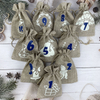 NATURAL 4X6 Inch 24 Pcs Premium Burlap Gift Bags Set With Drawstring Linen Sack Including 24 Ropes Christmas Burlap Bag