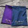 Custom Printed Satin & Organza Jewelry Pouch Jute Drawstring Ring Necklace Storage Bag for Gift Packaging