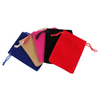 Custom Logo Luxury Colored Jewelry Velvet Gift Bag 5*7CM Drawstring Pouch Made From Suede Satin Organza Jute for Wine Storage