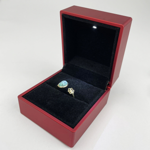 Custom Romantic LED Luxury Engagement Ring Box Sweet Small Storage Jewelry Case for Rings and Earrings for Packaging