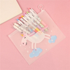 Unicorn Sealed Zipper Plastic Bag Frosted Zipper Thickened Cute Sorting Pvc Bag