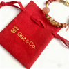 Custom Logo Microfiber Jewelry Pouch High Quality Ring Necklace Jewelry Bag Jewelry Packaging Drawstring Pouch