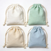 Custom Logo Size Colored Cotton Drawstring Bag Reusable Sachet Cloth Cotton Anti-Dust Bag Gift Jewelry Pouch for Packaging