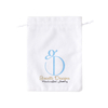 F Custom Logo Printed Organizer Small Satin Drawstring Luxury Jewelry Pouch Pouch With Jewelry Packaging Box