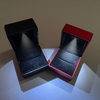 Led Black Lacquer logo Silk Screen Luxury Jewellery Boxwith Lights Led Jewellery Package Custom Ring Boxes Jewelry Box