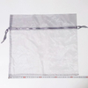High Quality Gray Organza Pouch for Jewelry Custom Wholesale with Drawstring Sealing Handle for Gift Packaging with Logo
