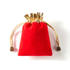 Small Size Portable Hot Stamping Velvet Pouch Custom Logo Drawstring Jewellery Packaging Bag Bracelet Gift Velvet Bag Yu-touch
