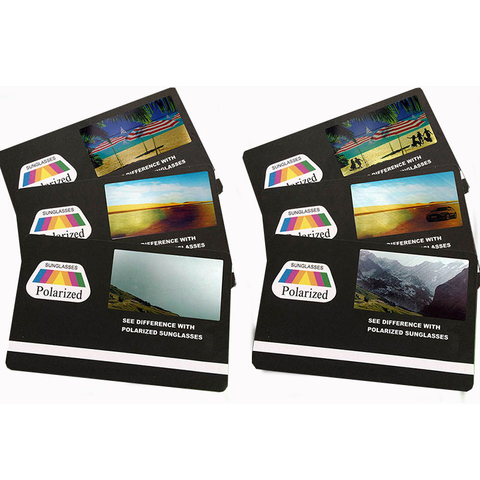 Wholesale Eco-Friendly Polarized Sunglasses Tester Glasses Accessories with Test Card