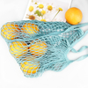 Custom Eco-Friendly Organic Cotton Mesh Bag for Shopping Reusable Fruit Grocery Net with Custom Logo for Organic Produce