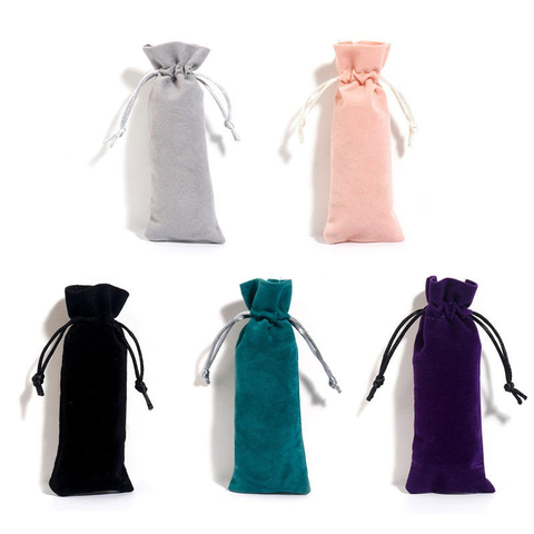 Customizable Printed Velvet Packaging Bags for Lipstick Combs Jewelry Drawstring Closure-Recyclable Velvet Bag