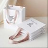 High Quality Ribbon Handles Paper Bag Jewellery Luxury Wedding Gift Shopping Bag Custom Logo Printed Paper Jewelry Bags