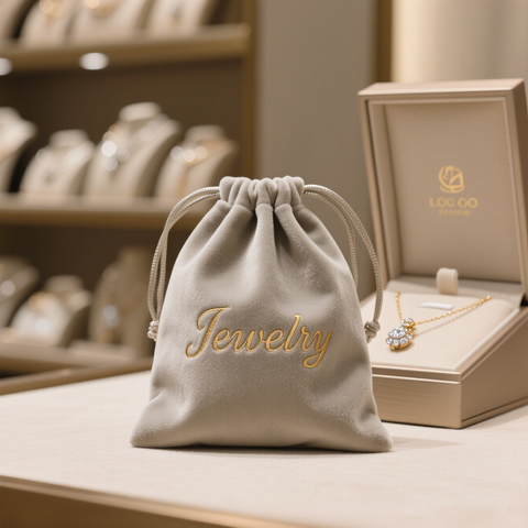Custom Anti Tarnish Velvet Jewelry Pouch for Silver Gold Necklace Bracelet Storage Soft Pouch With Logo