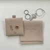 High Quality Custom Logo Microfiber Suede Dustproof Inserts Envelope Flap Jewelry Packaging Bag Necklace Jewelry Pouch with logo