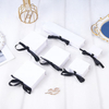 Custom Eco Friendly Recyclable Paper Cardboard Jewelry Case Book Style Jewelry Packaging Box with Ribbon