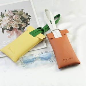 High Quality Custom Logo Printed PU Microfiber Sunglass Sleeve Colorful Glasses Pouch Dust Bag Eyeglass Bag for Microfiber