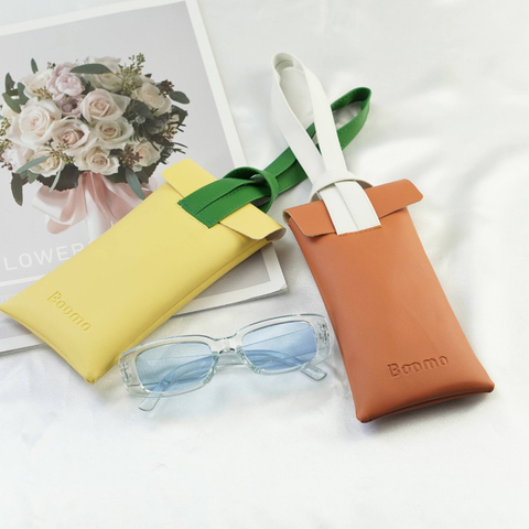 High Quality Custom Logo Printed PU Microfiber Sunglass Sleeve Colorful Glasses Pouch Dust Bag Eyeglass Bag for Microfiber