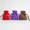 Custom Satin Pouch with Drawstring Logo Printed Silk Storage Bag for Clothes Lingerie Jewelry Cosmetics Gifts