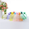 Customized Logo 9*12 CM Organza Storage Bag 22 Colors Transparent Jewelry Pouch Packaging for Gifts & Gifts Storage