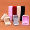 High End Quality Gray Grey Velvet Necklace Earring Ring Jewelry Packaging Box Flannel Ornament Gift Velvet Storage Jewellery Box