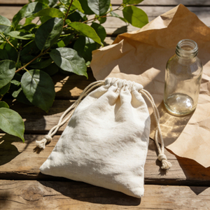 Eco-friendly Cheap Cotton Linen Drawstring Bag Canvas Cotton Logo Printed Gift Packing Pouch Jewelry Dust Bag