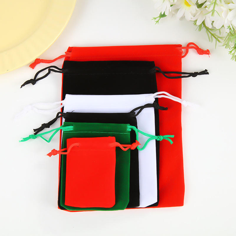 Drawstring Velvet Bag for Jewelry Glasses Headphones Comb & Cosmetic Packaging Customizable Wholesale Printed Logo