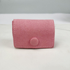Necklace Foldable Wholesale Velvet Suede Jewelry Box Luxury Gift Organizer Ring Earrings Flip Button Jewelry Box