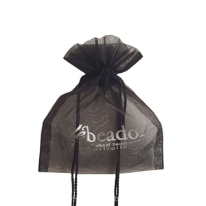 Custom Printed Large Wedding Organza Drawstring Tea Shoe Bag/organza Pouch