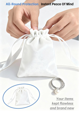 New Velvet Jewelry Bags and Suede Pouches for Custom Packaging with Insert Pad and Ribbon Closure for Luxury Brands