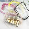 Transparent PVC Waterproof Cosmetic Bag with Zipper Closure Travel Toiletries Makeup Case Custom Logo Printed Packaging