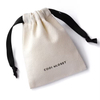 Custom Logo Organic Cotton Canvas Drawstring Bag Silk Screen Print Small Handbags Dust Cover for Clothes Shopping Organic Cotton