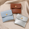 Custom Logo PU Leather Jewelry Pouch Earrings Ring Necklace Envelope Jewelry Packaging Button Bag Jewelry Gift Packaging Bag