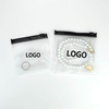 Custom Printing Logo Small Mini Frosted Pvc Ziplock Pouch White Clear Rings Jewelry Packaging Plastic Zipper Bag