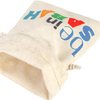 Recyclable Organic Canvas Cotton Drawstring Pouch Custom Logo Screen Printed Jewelry Packaging Small Storage Gift Bag