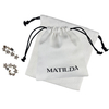 Recyclable Organic Custom Print Logo Cotton Drawstring Bag Canvas Jewelry Dust Pouch Candles Perfume Combs Cotton Pouch Bag