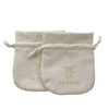 High Quality Custom Logo Drawstring Perfume Packaging Bag Chic Gift Bag Microfiber Luxury Earrings Jewelry Pouch with logo