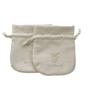 High Quality Custom Logo Drawstring Perfume Packaging Bag Chic Gift Bag Microfiber Luxury Earrings Jewelry Pouch with logo