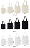 Customizable Printing Solid Color Canvas Cotton Tote Bag Canvas Handbag Shoulder Bag Plain Canvas Shopping Bag