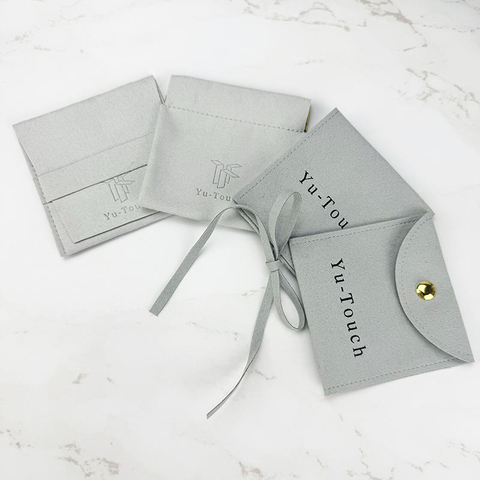 Wholesale Microfiber Jewelry Pouch Bags Velvet Jewelry Packaging Bags Personalized Jewelry Pouch with Logo