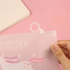 Unicorn Sealed Zipper Plastic Bag Frosted Zipper Thickened Cute Sorting Pvc Bag