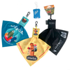 Reusable Custom Printed Gift Sling Cloth Key Chain Small Bag Microfiber Cloth Portable Digital Sunglasses Glasses Cleaning Cloth